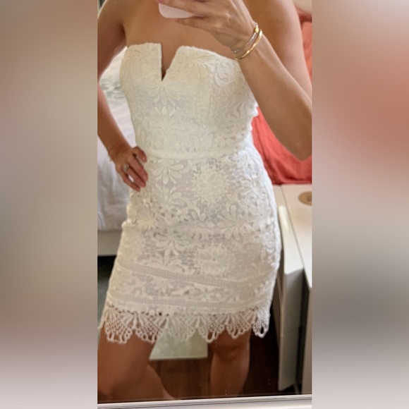 NWT Minuet White Lace Dress size S - Picture 2 of 7